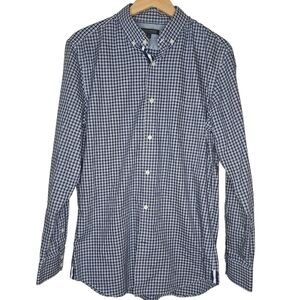 Banana Republic Plaid Button Down Non-Iron Tailored Slim Fit Size Large